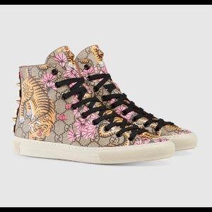 Gucci Women's Brown Bengal High-top Sneaker